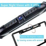 HD Night Vision License Plate Backup Camera 170°