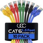 10-Pack Ultra Clarity CAT 6 Ethernet Cables
