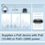 TRENDnet 30W PoE+ Injector for Gigabit Networks