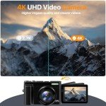 4K Auto-Focus Camera with Flip Screen & Accessories