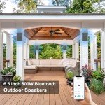 800W Waterproof Outdoor Bluetooth Speakers System