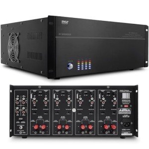 Pyle 8000W Multi-Zone Stereo Amplifier with Controls