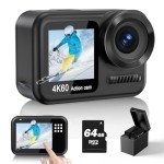 4K WiFi Action Camera with 64MP & 8X Zoom