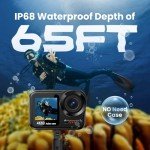 4K WiFi Action Camera with 64MP & 8X Zoom