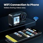 4K WiFi Action Camera with 64MP & 8X Zoom