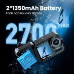 4K WiFi Action Camera with 64MP & 8X Zoom