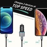Dual USB Car Charger Adapter 20W Fast Charging