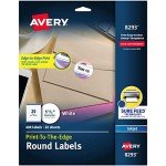 Avery Matte White Round Labels, 1.5", 400 Pack
