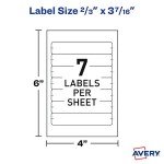 Avery Easy Peel File Folder Labels - White, 3 Pack
