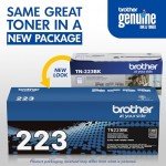 Brother TN223BK Black Toner Cartridge, 1,400 Pages