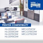 Brother TN223BK Black Toner Cartridge, 1,400 Pages