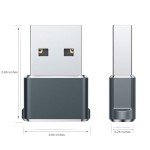 USB to USB-C Adapter 3-Pack for Devices