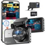 RENGAC 4K Dual Dash Cam with WiFi and GPS