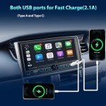 Alondy 6.8" Double Din Car Stereo with CarPlay/Android Auto