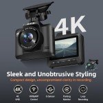 Ecomoment 4K Dual Dash Cam with WiFi & GPS