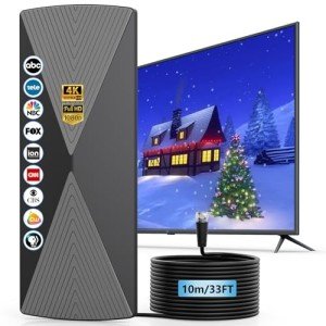 Long Range HD Digital TV Antenna with Booster