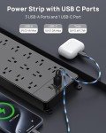 TROND 4000 Joules Surge Protector Power Strip & USB C