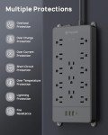 TROND 4000 Joules Surge Protector Power Strip & USB C
