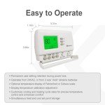 SASWELL Programmable Thermostat for Heat Pump Systems