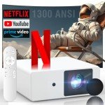 4K WiFi Bluetooth Projector - Home Theater & Outdoor
