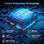 1080P WiFi Bluetooth Projector with Tripod, 300" Display