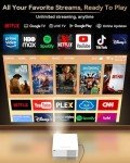4K WiFi Bluetooth Projector - Home Theater & Outdoor