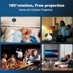 4K Mini Projector with WiFi, Bluetooth & Android