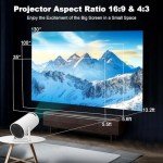 4K Mini Projector with WiFi, Bluetooth & Android
