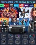 YOWHICK 4K WiFi Bluetooth Portable Movie Projector