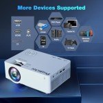 1080P WiFi Bluetooth Projector with Tripod, 300" Display
