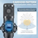 USB Condenser Microphone Kit for Streaming & Recording