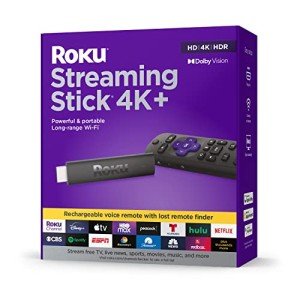 Roku Streaming Stick 4K+ with Voice Remote Pro