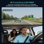 COOAU D30S 4K Dual Dash Cam with Wi-Fi