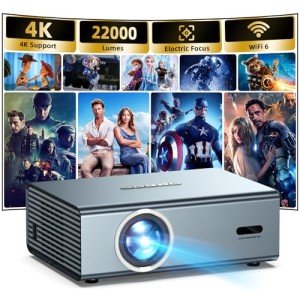 4K WiFi Projector with Bluetooth 5.3 for Outdoors
