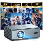 4K WiFi Projector with Bluetooth 5.3 for Outdoors