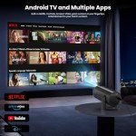Mini WiFi Projector with 1080P, Bluetooth, and Apps