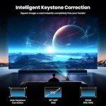 Mini WiFi Projector with 1080P, Bluetooth, and Apps