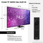 SAMSUNG 75-Inch Class Neo QLED 4K QN90C Series Quantum HDR+, Dolby Atmos, Object Tracking Sound+, Anti-Glare, Gaming Hub, Q-Symphony, Smart TV with Alexa Built-in (QN75QN90C, 2023 Model)