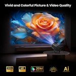 Mini WiFi Projector with 1080P, Bluetooth, and Apps