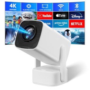 Mini 4K Projector with Built-in Speaker & Apps