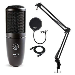 AKG P120 Microphone Bundle with Boom Arm & Pop Filter