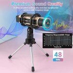 ZealSound Condenser Microphone with Stand and Echo