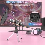 ZealSound Condenser Microphone with Stand and Echo