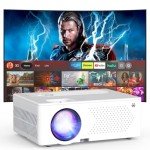 5G WiFi Bluetooth 4K Outdoor Projector, 16000 Lumens