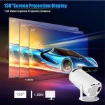 Portable Mini Projector with WiFi 6 and Bluetooth