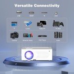 5G WiFi Bluetooth 4K Outdoor Projector, 16000 Lumens
