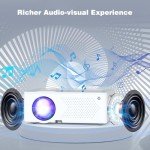 5G WiFi Bluetooth 4K Outdoor Projector, 16000 Lumens