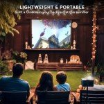 PANSEBA 4K Mini Bluetooth Projector for Home Use