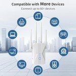 AC1200 Dual Band WiFi Extender Signal Booster