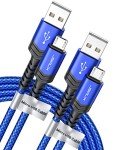 JSAUX 6.6FT Micro USB Charging Cable - 2-Pack